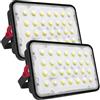 CREATESTAR Faretto Led da Esterno 50W 5000LM, 2 Pezzi Faretti Led Esterni 6500K luce bianca fredda, IP66 Impermeabile Faro Led Esterno per magazzino giardino garage campo sportivo cortile