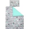 TupTam Set di Biancheria da Letto per Bambini Ragazzi Ragazze 2 Elementi, Orso Menta, 120x90 cm