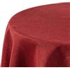 Deconovo Tovaglia Rotonda in Finto Lino 140 cm | Elegante e Decorativa per Sala da Pranzo e Feste - Rosso, 1 Pezzo