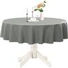 Romanstile Tovaglia Rotonda 180 cm Grigio da Esterno Elegante e Moderna Antimacchia, Formato Grande per 6-8 Posti, Tovaglia perfetta per Tavolo da Pranzo, Cucina, Ristorante, Bistrot, Feste e Pasqua