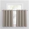 PONY DANCE Tende Corte Oscuranti Termiche da Interno per Camera da Letto | per Cucina, per Finestre Piccole, con Anelli, per Interni, Blackout, Privacy, Anti-UV, 2 Pezzi L 132 x A 90 CM, Sabbia