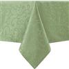 Romanstile Tovaglia Verde Salvia Antimacchia 240x140 cm Rettangolare Eleganza Tovaglie Jacquard Idrorepellente da Esterno per la Tavola per Primaverile Feste Compleanno,Giardino,Picnic(6-10 posti)
