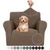 Ystyle Copridivano 1 Posti Con Braccioli, Copripoltrona Elasticizzato, Copri Divano Antigraffio Gatto Cani, Fodera Divano Antiscivolo Antimacchia, Universale Sofa Cover Moderno, Marrone