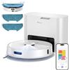 Vozascly R10 Robot Aspirapolvere Lavapavimenti con Mappatura, Lava e Aspira Pavimenti, 4L Svuotamento Automatico Polvere, Navigazione LiDAR +IMU, Zone No-Go e Muri Virtuali, Controllo APP & Alexa & Google