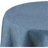 Deconovo Tovaglia Rotonda in Finto Lino 140 cm | Elegante e Decorativa per Sala da Pranzo e Feste - Blu Acciaio, 1 Pezzo
