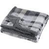 Baroni Home Coperta di Pile, Plaid Invernale Morbido per letto e divano, Coperta Singola, Colore Grigio, 130x160 cm