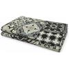 VKZ Copriletto Granfoulard 240 x 280 cm, Telo Copritutto Multiuso per Letto e Divano, Gran Foulard per Divano, Fantasia Maiolica Siciliana Nero