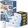 BoxLegend 10 Sacchetti Sottovuoto Vestiti Piccoli con Pompa USB 2*60×40+ 2*50×40+ 3*40×40+ 3*35×50cm Impermeabili & Riutilizzabili Sacchetti Trasparenti per Valigie, Risparmia fino al 70% di Spazio