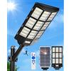 Ofuray Of-7200W Lampione Solare Led Esterno, IP67 Impermeabile Lampioni | 3000K/4000K/6500K Faro Led Esterno con Pannello Solare, Sensore Movimento, Crepuscolare, Luci Solari per Giardino, Garage