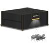 OLEVOLT Copertura Mobili da Giardino Copri Mobili da Esterno Impermeabile | Telo Copertura Tavolo Esterno Coperture per Set Arredo Giardino 420D Oxford Copri Tavolo e Sedie da Esterno 200x120x90cm