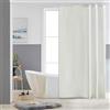 Furlinic, Tenda da doccia in tessuto di poliestere impermeabile, antimuffa e lavabile, dotata di nastro piombato e 10 ganci, adatta per ambienti umidi, di colore beige, 150 x 200 cm