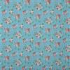 Kt KILOtela - Tessuto di tela stampata digitale - Retale di 100 cm di lunghezza x 280 cm di larghezza, floreale Adeline - rosa, blu 1 metro
