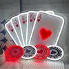 Weeddy Poker Insegna al Neon LED per Decorazione da Parete Dimmerabile | Alimentazione USB Insegna Luminosa per Camera da Letto Casinò Bar Sala Giochi