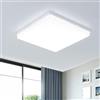 EASY EAGLE Plafoniera Led Soffitto per Bagno Cucina, 30cm 48W 4800LM 6500K | 30x30cm Quadrata Lampada, bianco freddo, Moderni lampada Luce, per Cucina Camera da Letto Sala Soggiorno Corridoio Ufficio