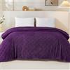 Whale Flotilla Coperta Plaid in Pile di Microfibra, Coperta Morbida, Calda e Soffice per Letto Singolo e Matrimoniale, Copridivano Leggera per Ogni Stagione, 220 x 240 cm, viola scuro