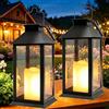 Yowin Lanterne da Esterno 2 Pezzi Lanterna Solare da Giardino | Candele Tremolante, Lampada Solari da Appendere Impermeabile Lampade da Tavolo per Giardino Terrazzo Balcon Decorazioni