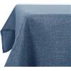 Deconovo Tovaglia Rettangolare in Finto Lino 150x150 cm | Elegante e Decorativa per Sala da Pranzo e Feste - Blu Acciaio, 1 Pezzo