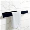 Baodenvi Porta Asciugamani Bagno 35cm Portasciugamani Adesivo Portasciugamani da Parete Acciaio Inossidabile 304 Nessuna Perforazione Adesivo Forte 3M Nero Opaco