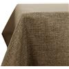 Deconovo Tovaglia Rettangolare in Finto Lino 130x130 cm | Elegante e Decorativa per Sala da Pranzo e Feste - Taupe, 1 Pezzo