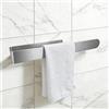 Baodenvi Porta Asciugamani Bagno 35cm Portasciugamani da Parete Portasciugamani Adesivo Porta Salviette Cucina Acciaio Inossidabile 304 Nessuna Perforazione Argento Opaco