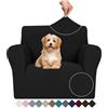 Ystyle Elasticizzato Copridivano 1 Posto Con Braccioli, Nero | Universale Fodera Divano, Copridivani Antigraffio Gatto Antiscivolo Antimacchia, Moderno Sofa Cover Lavabile