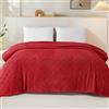 Whale Flotilla Coperta Plaid in Pile di Microfibra, Coperta Morbida, Calda e Soffice per Letto Singolo e Matrimoniale, Copridivano Leggera per Ogni Stagione, 220 x 240 cm, Rosso