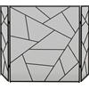 HOMCOM Griglia Parascintille per Camino a 3 Pannelli 135x1.2x85cm Nero | Pieghevole, Schermo per Caminetto, Acciaio, Design Geometrico