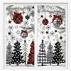 YUSHWENPTY Adesivi Finestre Natale, Vetrofanie Natale Eleganti, Sticker Natalizi per Finestre, Decorazione Natalizia Finestra per Decorazioni Natalizie e Invernali (4 Pezzi)