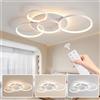MOUNM plafoniera led soffitto dimmerabile 3000K-6000K, lampadario led, 60W 5600lm | Lampadario Soggiorno, Plafoniera LED Soffitto, Lampadario Dimmerabile per Soggiorno Camera da Letto Sala da Pranzo