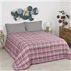 Baroni Home Trapunta Invernale in Ecopiuma, Piumone 350 gr/mq caldo e morbido, Anallergica, Antiacaro e Traspirante, Pied de Poule Rosa, Matrimoniale 260x260 cm