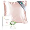 townssilk Federa seta cuscino,100% naturale seta di gelso 19momme,doppia faccia,benefica per capelli e pelle,ipoallergenica,cerniera nascosta,1 pz,40x40cm,Rosa polveroso