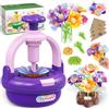 TingingYuli Kit Bouquet di Fiori in Stoffa per Bambine 4-8 Anni - Macchina DIY con Vaso | Petali, steli, centri e carta floreale da assemblare - attività riutilizzabile e regalo creativo da condividere in famiglia