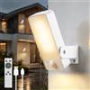 Dehobo Ricaricabile Applique da Esterno con Sensore IP65 für Esterno | Luci da Esterno Sensore di Movimento, Lampade da Esterno Telecomando, CCT 3000-6000K, Applique Senza Cavi Orientabile 270°