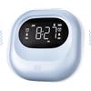 Mesqool Sveglia digitale a batteria con porta di ricarica di tipo C, sveglia rumorosa con snooze e modalità weekend, volume regolabile DST Mini allarme vibrazione per camera da letto, scrivania