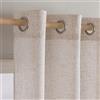 MIULEE Lino Tende Finestre con Occhielli Traslucido Naturale 300x245 cm | 1 Pezzo, Tenda a Pannello, per Interni, Moderne a Vela Semitrasparente ,Adatte per Porte Balcone Soggiorno Camera da Letto