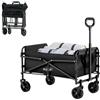 MAGIC SELECT Carrello Pieghevole da Spiaggia e Campeggio con Ruote | Fuoristrada, Borsa e Manico Regolabile, Per Picnic, Giardino, Spesa, 57x39cm, 85L