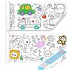 Goorder Rotolo da Colorare per Bambini, 2pz Rotoli da Disegno 30 * 300cm, Adesivi Rotolo di Carta da Pitturare Giochi di Pittura Educativi per 3+ Anni Ragazzi