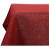 Deconovo Tovaglia Rettangolare in Finto Lino 132x178 cm | Elegante e Decorativa per Sala da Pranzo e Feste - Rosso, 1 Pezzo