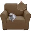 Ystyle Copridivano 1 Posti Con Braccioli, Copripoltrona Elasticizzato, Copri Divano Antigraffio Gatto Cani, Copridivani Antiscivolo Antimacchia, Universale Sofa Cover Moderno, Marrone