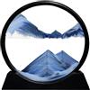 RCQD clessidra 3d sabbia paesaggio,paesaggio marino profondo a clessidra 3d,Pittura di Sabbia Che Scorre Display Decorazioni per la Casa e l'ufficio Giocattoli da Scrivania per Adulti (Blu, 12")