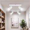 Ketom Faretti LED Soffitto GU10, Faretto LED Interno Orientabile 2 Luci | 2 Pezzi Binario Faretti Soffitto Bianco, Moderno Lampadario Faretto Cucina, Faretti da Soffitto, Senza Lampadina