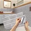 AMOYUN 12 pezzi Adesivi per Piastrelle, 15x30cm Adesivi Mattonelle Impermeabile PVC Autoadesivo Decorazione Adesivi Parete Wall Stickers per Piastrelle del Bagno e Della Cucina