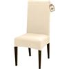 FIGOOO Coprisedie Elasticizzati con Schienale 2 Pezzi Coprisedia per Sala da Pranzo Spandex Fodera per Sedia da Cucina Universale Lavabile Decorazioni per la Casa Cucina(Beige,2pcs)