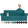 Ystyle Copridivano 4 Posti Con Braccioli, Super Elasticizzato Fodera Divano, Copridivani Antigraffio Gatto Antiscivolo Antimacchia, Universale Moderno Sofa Cover Lavabile, Verde Scuro