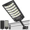 LEKIA Lampione Solare LED Esterno, Potente 6000K Luce Solari da Esterni con Sensore di Movimento e Telecomando, Lampada Solare Illuminazione di 320° Faro Stradale con per Giardino, Strade - 1 Pezzi
