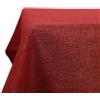 Deconovo Tovaglia Rettangolare in Finto Lino 132x229 cm | Elegante e Decorativa per Sala da Pranzo e Feste - Rosso, 1 Pezzo