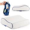 Marcolumb Cuscino da viaggio - Supporto ergonomico per il collo da campeggio in memory foam con federa termoregolante - Borsa da viaggio impermeabile inclusa