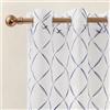 Ystyle Tende per Interni Voile Semi Trasparenti 2 Pezzi con Occhielli, 140x260cm, Tenda a Panello Tende Leggere Morbida per Camera da Letto Cameretta Bambini e Soggiorno Moderne, Blu Scuro