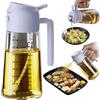 TrendPlain Spruzzino Olio per Friggitrice Aria 470ml, Dosatore Olio 2 in 1, Oliera Spray per Cucina, Insalata e Aceto, Accessori Cucina senza BPA - Perla