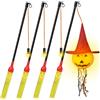 Aomig Bastone Lanterna, 4PCS LED Lanterna Bastone Elettrico, Pali Lanterne di Carta della Lanterna del Festival, Accessori Giocattoli Lanterne Adatto Processioni di San Martino Halloween